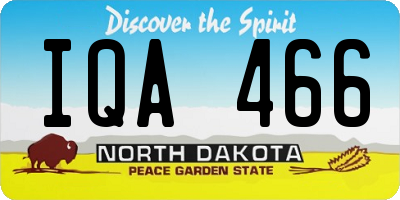 ND license plate IQA466