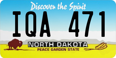 ND license plate IQA471