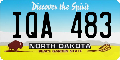 ND license plate IQA483