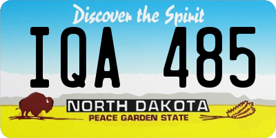 ND license plate IQA485