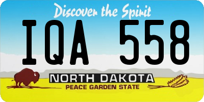 ND license plate IQA558