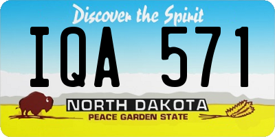 ND license plate IQA571