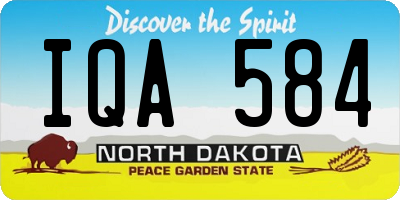 ND license plate IQA584