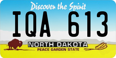 ND license plate IQA613