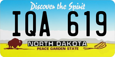 ND license plate IQA619