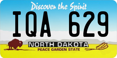 ND license plate IQA629
