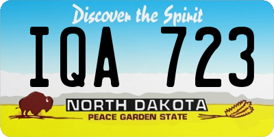 ND license plate IQA723