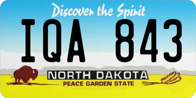 ND license plate IQA843