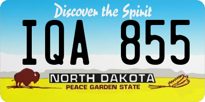 ND license plate IQA855