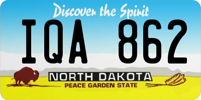 ND license plate IQA862