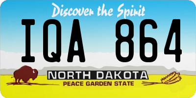 ND license plate IQA864