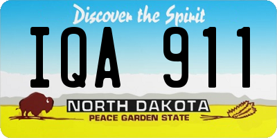 ND license plate IQA911