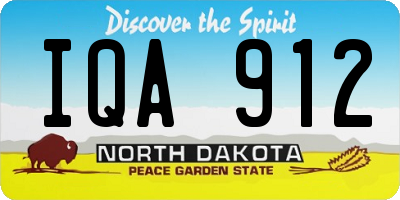 ND license plate IQA912
