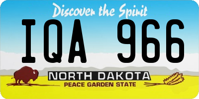 ND license plate IQA966