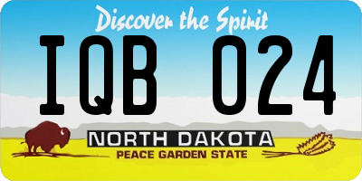 ND license plate IQB024