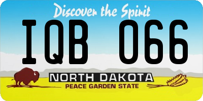ND license plate IQB066