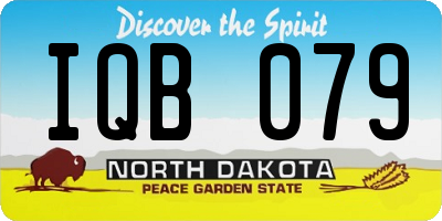 ND license plate IQB079