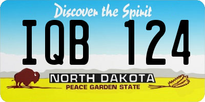 ND license plate IQB124