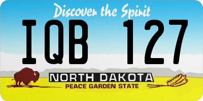 ND license plate IQB127