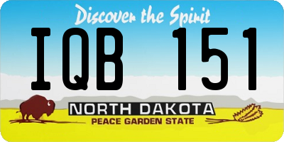ND license plate IQB151