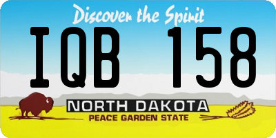ND license plate IQB158