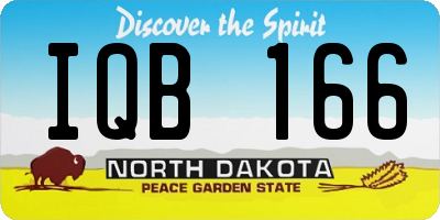 ND license plate IQB166