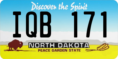 ND license plate IQB171