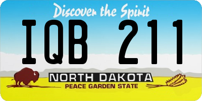 ND license plate IQB211