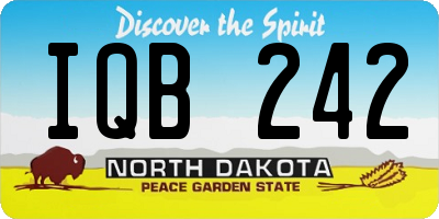 ND license plate IQB242