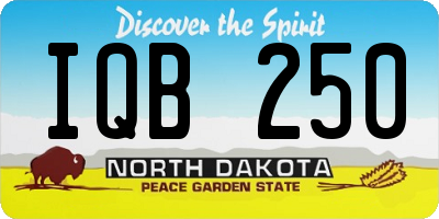 ND license plate IQB250