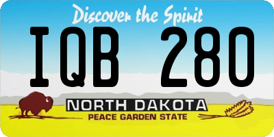 ND license plate IQB280
