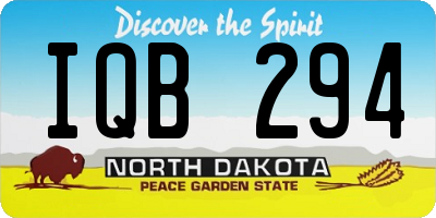 ND license plate IQB294