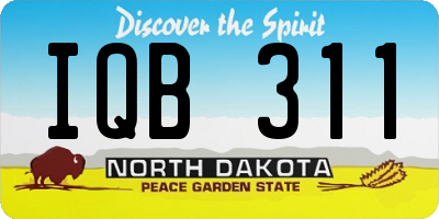 ND license plate IQB311