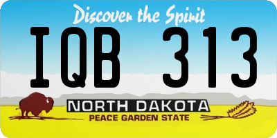 ND license plate IQB313