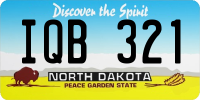 ND license plate IQB321