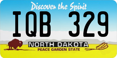 ND license plate IQB329