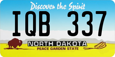 ND license plate IQB337