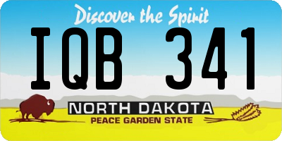 ND license plate IQB341