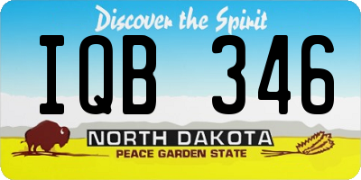 ND license plate IQB346