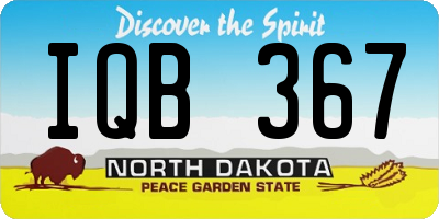 ND license plate IQB367