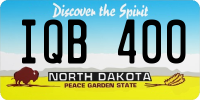 ND license plate IQB400