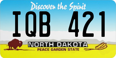 ND license plate IQB421