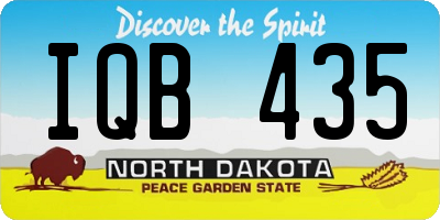 ND license plate IQB435