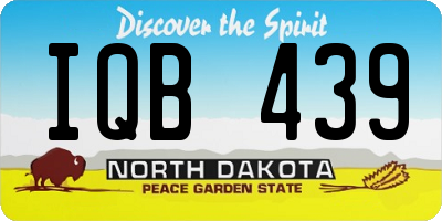 ND license plate IQB439