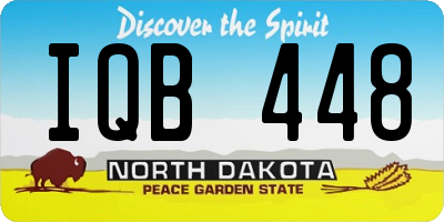 ND license plate IQB448