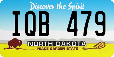 ND license plate IQB479