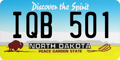 ND license plate IQB501