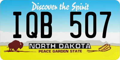 ND license plate IQB507