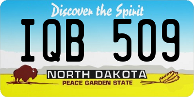 ND license plate IQB509
