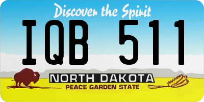 ND license plate IQB511